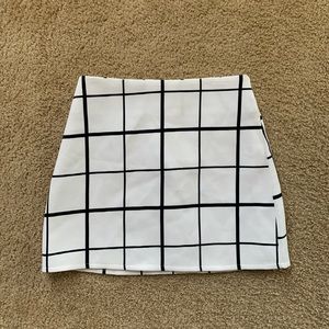 Black and White Pencil Skirt